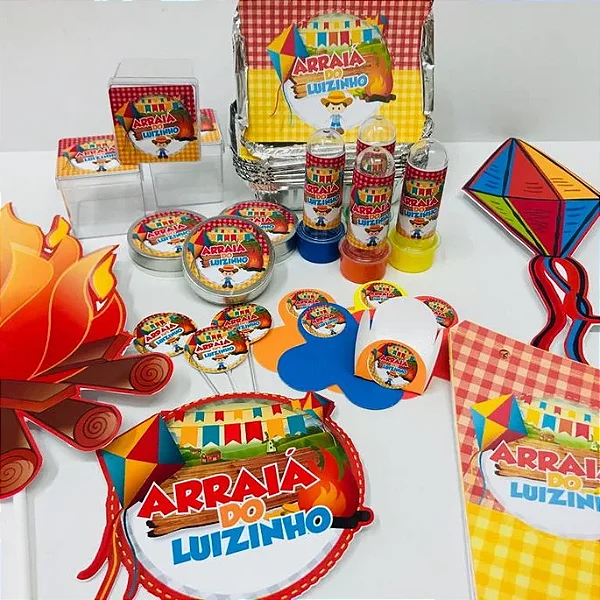 Kit Festa Lembrancinha 230 peças - Festa Junina