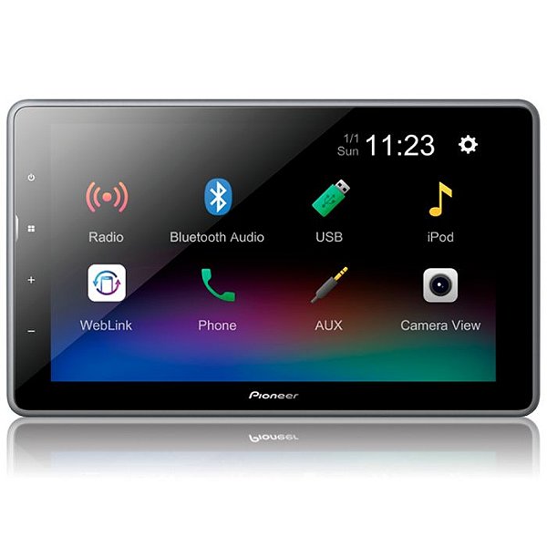 Central Multimídia Pioneer 2 Din DMH-AF555BT Tela 9" Weblink, Bluetooth e USB
