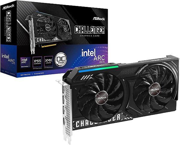 Placa de Vídeo ASRock Intel Arc B570 Challenger 10G OC,10GB GDDR6