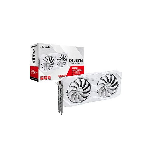 Placa de Vídeo ASRock RX 6600 Challenger White 8GB