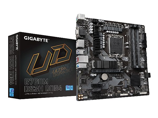 Placa Mãe Gigabyte B760M DS3H LGA1700 B760 mATX DDR4