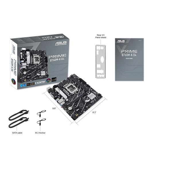 Placa-Mãe ASUS Prime B760M-K D4 Intel LGA 1700 mATX
