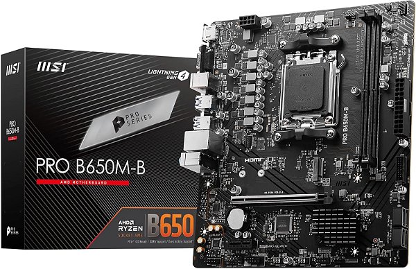Placa-Mãe MSI PRO B650M-B AM5 DDR5 M.2 PCIe 4.0