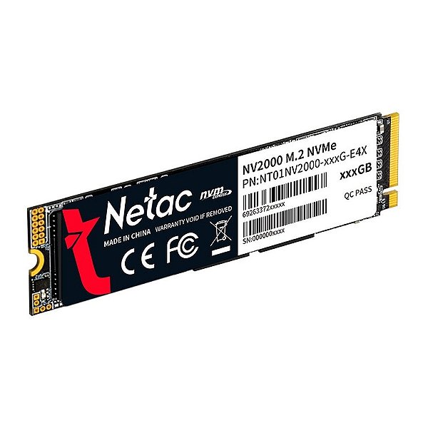 SSD 1TB Netac NV2000 M.2 PCIe 3.0 NVMe 2500MBs