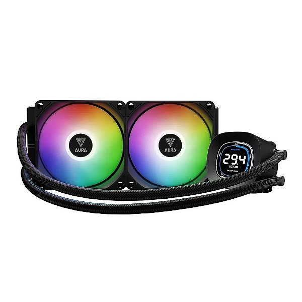 WATER COOLER GAMDIAS AURA GL 240 DIGITAL PRETO