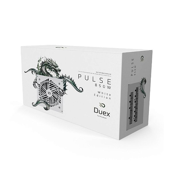 Fonte Duex Pulse Pro 850W White ATX 3.1 Cybenetics Gold 100% MODULAR