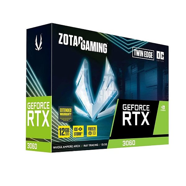 Placa de Vídeo ZOTAC RTX 3060 Twin Edge OC 12GB