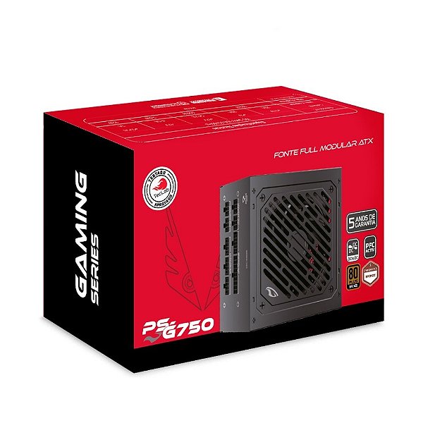 Fonte ATX 750W Full Modular Bronze PS-G750 C3Tech