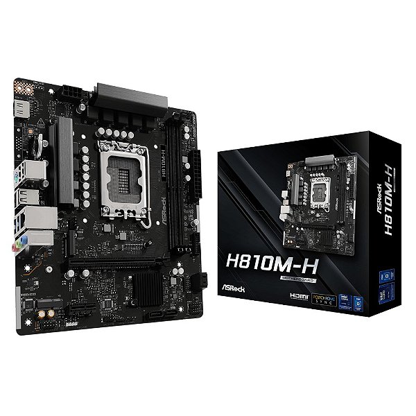 PLACA MAE ASROCK H810M-H - INTEL 1851 - DDR5 - MATX - M.2 - HDMI