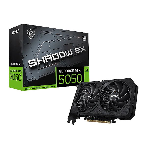 Placa De Video RTX 5050 8G Shadow 2X OC MSI Nvidia GDDR6
