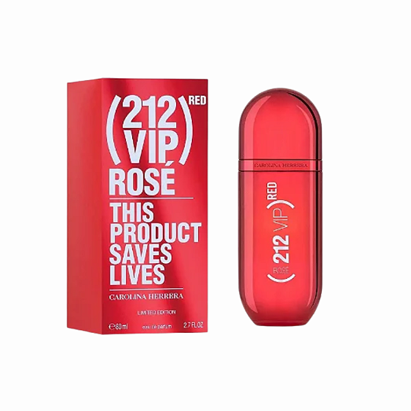 212 Vip Rosé Red Eau de Parfum Carolina Herrera - Perfume Feminino 80ml