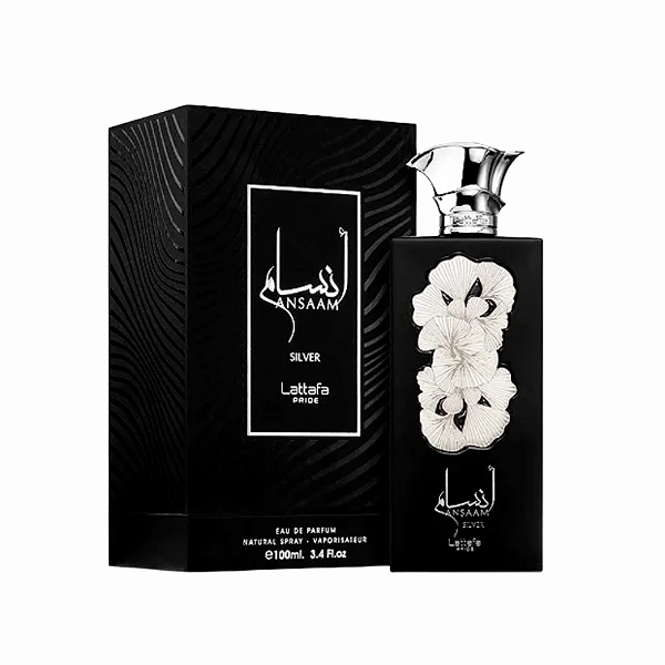 Ansaam Silver Lattafa Pride Edp - Perfume Masculino Árabe (Ref. Olfativa Azzaro Most Wanted)