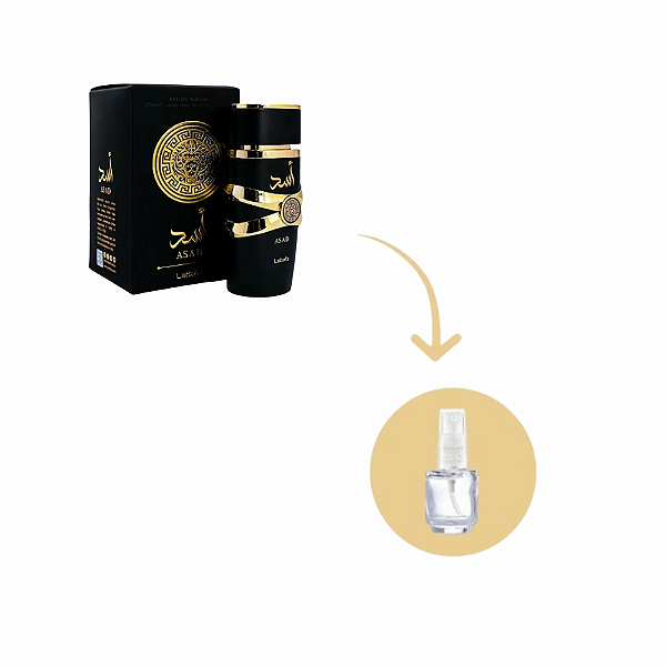 Fracionado Asad Lattafa Eau de Parfum - Perfume Masculino Árabe (Ref. Olfativa ao Sauvage Elixir)