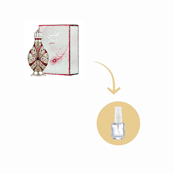 Fracionado Mahasin Crystal Violet Attar Lattafa - Perfume à Óleo Feminino Árabe 5ml