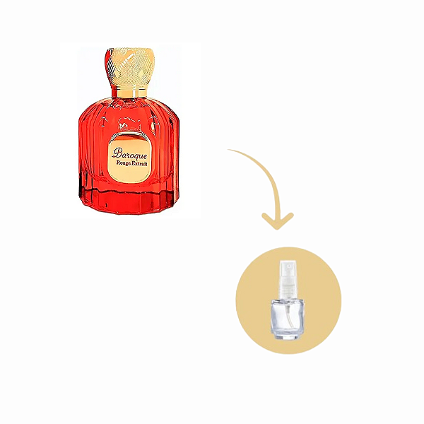 Fracionado Baroque Rouge Extrait Maison Eau de Parfum Femino Árabe (Ref. olfativa ao Baccarat Rouge 540 extrait)