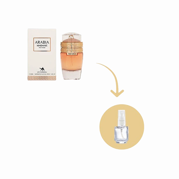 Fracionado Arabia Madame Pour Femme Arabe Le Chameau - Perfume Feminino Árabe (Ref. Olfativa Coco Mademoiselle)