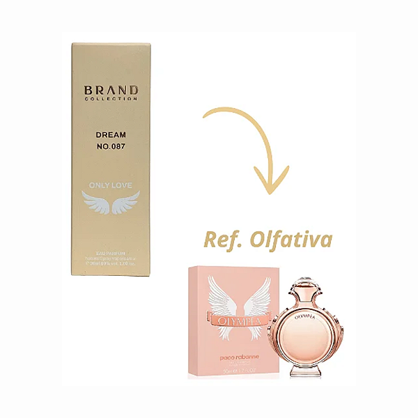 Brand Collection 087 - Only Love Perfume Feminino (Ref. Olfativa Olympea) 30ml