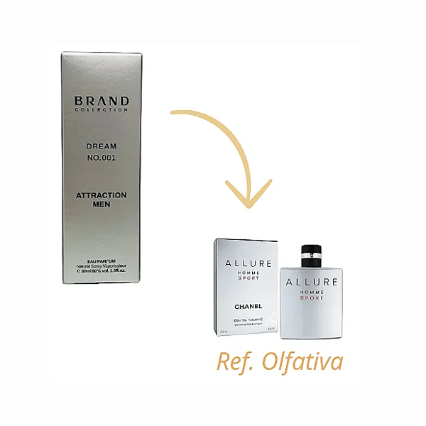 Brand Collection 001- Perfume Masculino (Ref. Olfativa Allure Homme Sport) 30ml