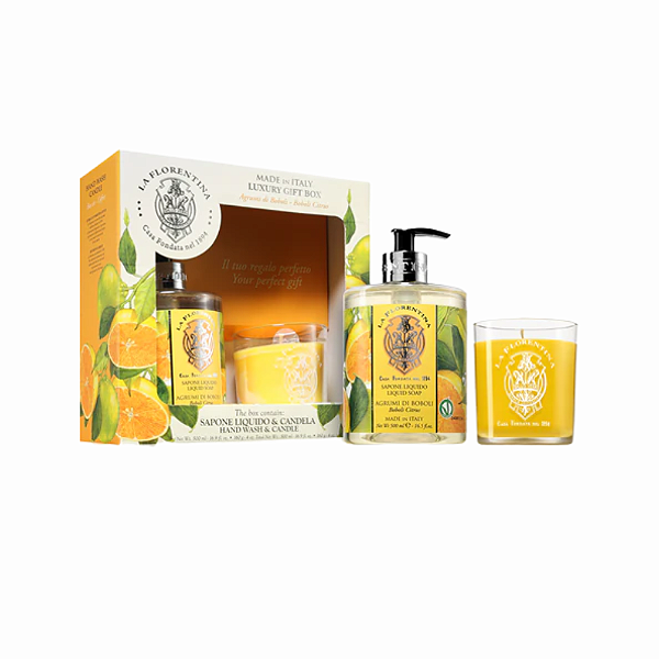 Kit La Florentina Boboli Citrus (Vela + Sabonete líquido)