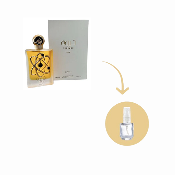 Fracionado Tharwah Gold Lattafa Eau de Parfum - Perfume Feminino Árabe (Ref. Olfativa Libre)