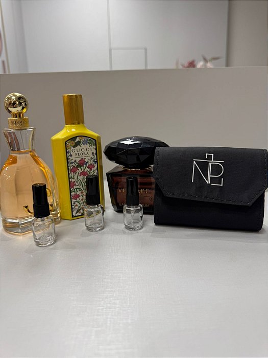 Kit promocional Mãe Moderna - Necessaire decante + 3 decantes 5ml