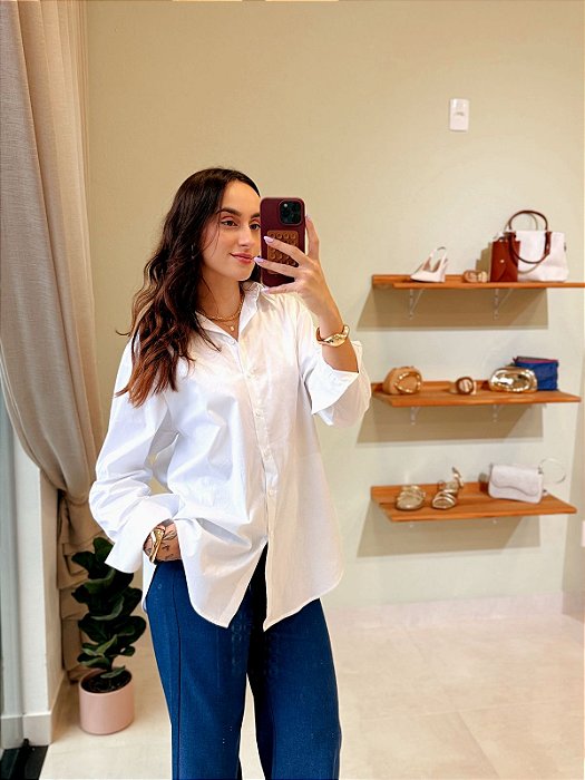 Camisa Tricoline 100% Algodão Branca - B1110