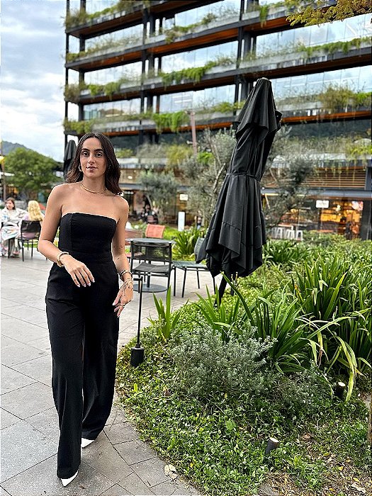 Macacão em Linho Preto - M1108