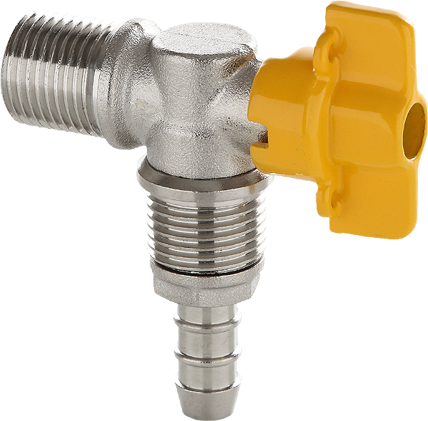 REGISTRO ESFERA 90° P/ GAS 1/2" BSP (M) X 1/2" BSP (M) BLUKIT