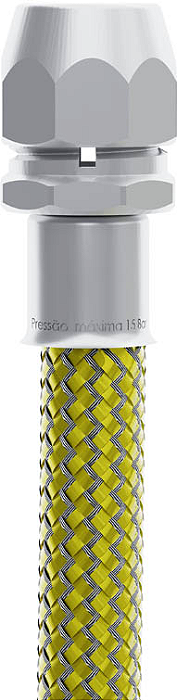 LIGACAO FLEXIVEL P/ GAS C/ ADAPTADOR ECONOMY 1/2" X 3/8" 1,20M BLUKIT