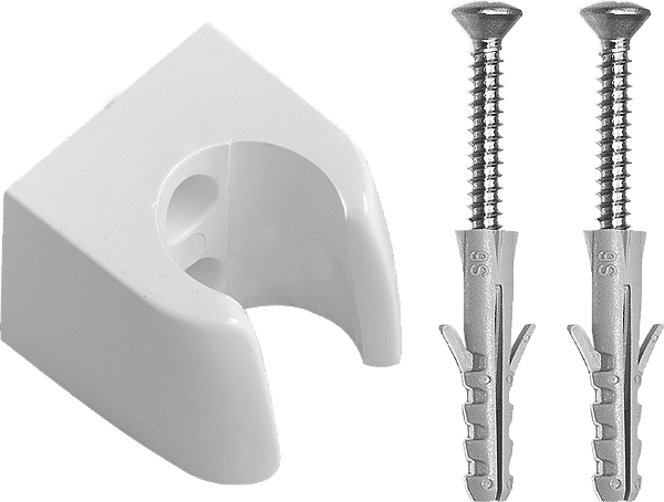 SUPORTE P/ DUCHA QUADRADO ABS BRANCO BLUKIT