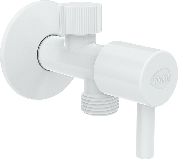 REGISTRO 1/4" VOLTA ABS BRANCO P/ DUCHA HIGIENICA 1/2" X 1/2" BLUKIT