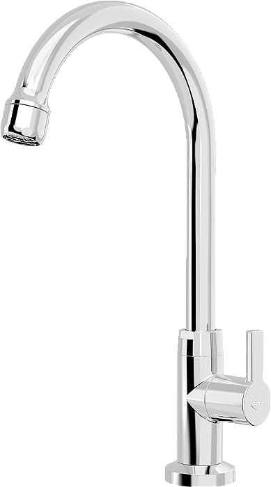 TORNEIRA DE MESA LONGA P/ COZINHA BICA MOVEL CONFORT CROMADA