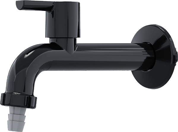 TORNEIRA DE PAREDE LONGA MULTIUSO CONFORT BLACK