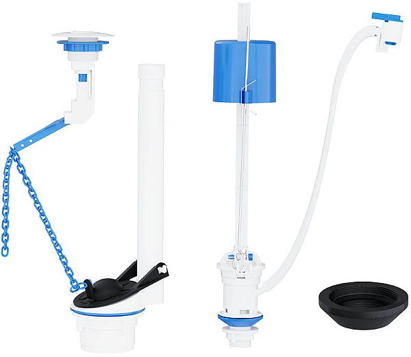 KIT COMPLETO P/ CAIXA ACOPLADA C/ ACIONADOR SUPERIOR BRANCO NEO