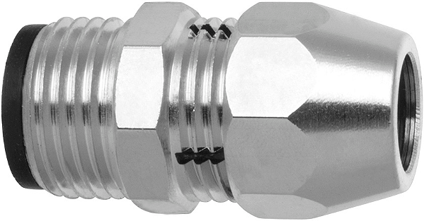 ADAPTADOR NIQUELADO P/ GAS 1/2" BSP (M) X TM 3/8" (F)