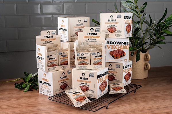 combo 8 unidades -BROWNIE VEGANO -CAIXA DISPLAY 10X50g=500g