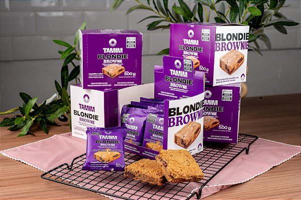 combo 4 unidades -BLONDIE BROWNIE -CAIXA DISPLAY 10X50g=500g