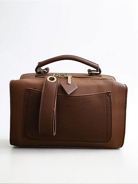 Bolsa Feminina Retangular com Bolso Frontal  Baoluolan