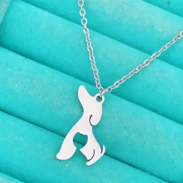 Colar com Cachorro e Gato, Amor em Dobro em Aço Inoxidável