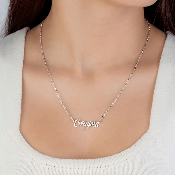Colar Corajosa: Aço Inoxidável com Corrente Elo Português