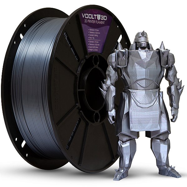 Filamento Para impressão 3D | PLA PREMIUM INOX VSILK 1.75mm VOOLT3D