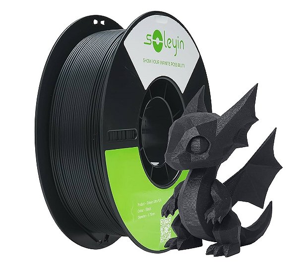 Filamento Para impressão 3D | PLA PREMIUM PRETO 1.75mm SOLEYIN