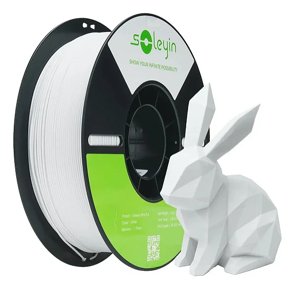 Filamento Para impressão 3D | PLA PREMIUM BRANCO 1.75mm SOLEYIN