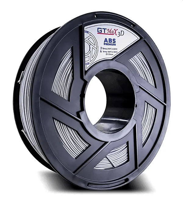 Filamento Para Impressora 3D | ABS PREMIUM CINZA 1.75mm GTMAX3D
