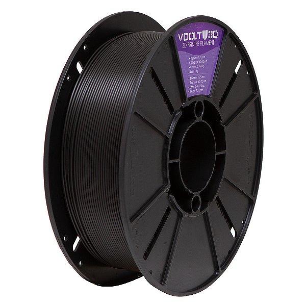 Filamento Para impressão 3D | ABS PREMIUM  PRETO SÓLIDO  1.75mm VOOLT3D