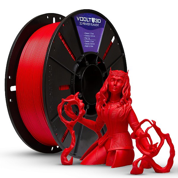Filamento Para impressão 3D | PLA PREMIUM VERMELHO VELVET 1.75mm VOOLT3D