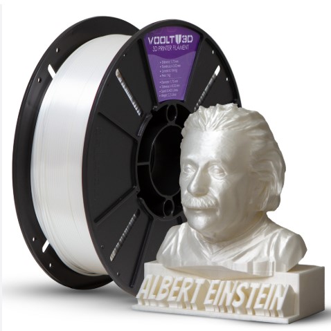 Filamento Para impressão 3D | PLA PREMIUM BRANCO PÉROLA VSILK 1.75mm VOOLT3D