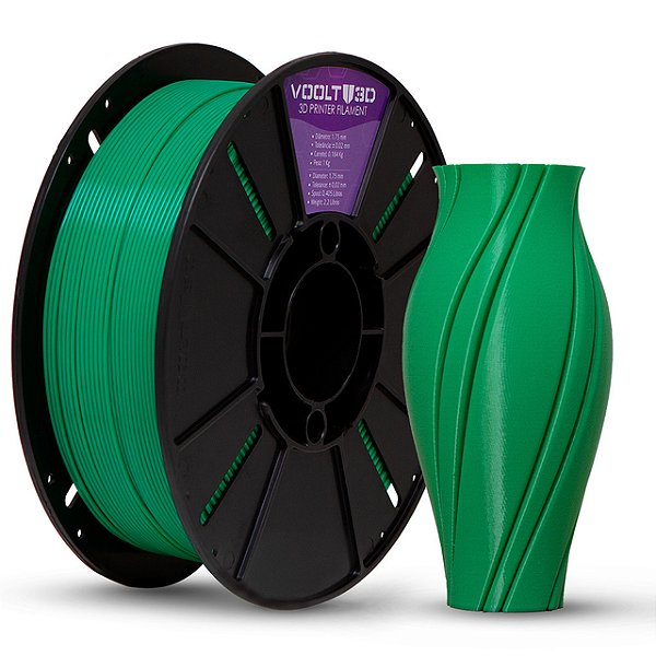 Filamento Para impressão 3D | PLA PREMIUM VERDE SÓLIDO 1.75mm VOOLT3D