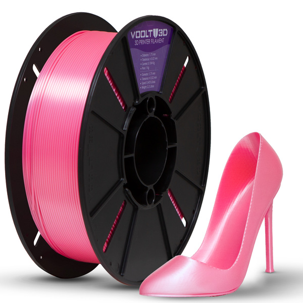 Filamento Para impressão 3D | PLA PREMIUM ROSA CHICLETE VSILK 1.75mm VOOLT3D