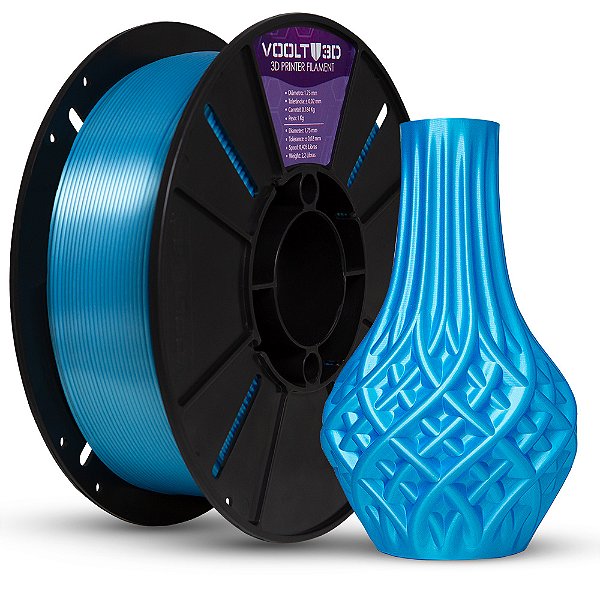 Filamento Para impressão 3D | PLA PREMIUM AZUL SKY VSILK 1.75mm VOOLT3D